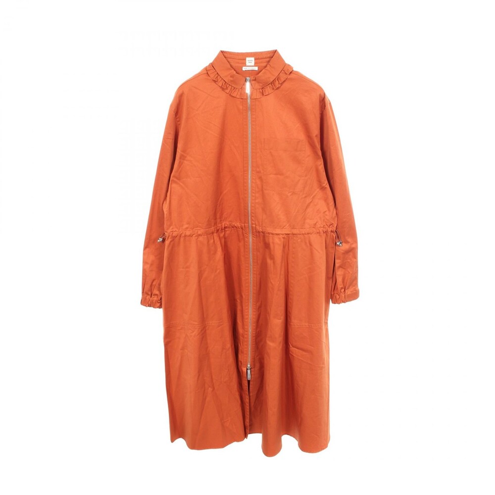 Hermes Frilled Collar Zip Up Long #321210H12B